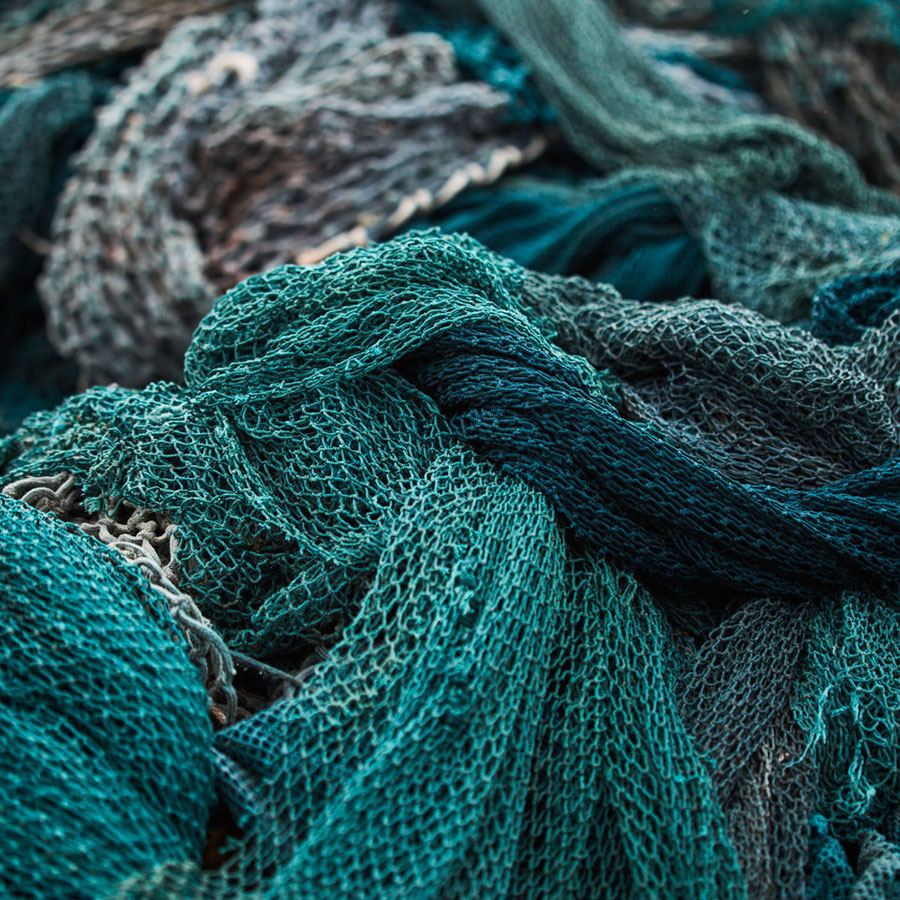 Fischernetze für die Herstellung der Ocean Gartenmöbel